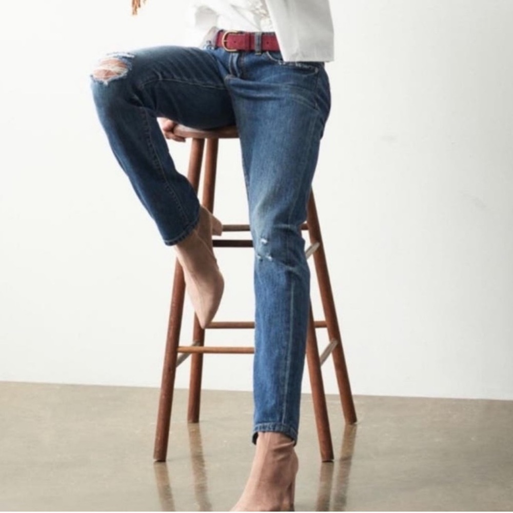Pilcro Slim Boyfriend Crop Jeans